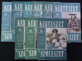 1962-1963 A Kertészet c. újság 24 db száma, az 1963-as év majdnem komplett