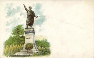 Petőfi statue, Nestlé ad on backside