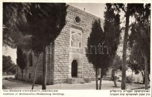 Jerusalem Hebrew University, Institute of Mathematics (EK)