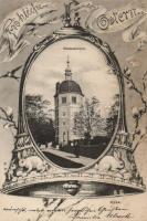 Graz bell tower, Easter greeting (fl)