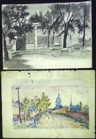 6 db vegyes grafika, klf technikákkal