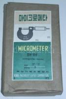 Észak-Koreai mikrometer eredeti dobozában / North Korean micrometer in unopened box