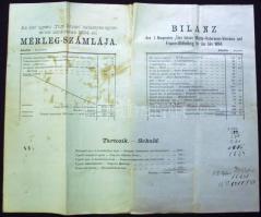 1894. "az első ujpesti Türr István hadastyán-egylet és női osztályának 1894. évi Mérleg-Számlája" német és magyar nyelven