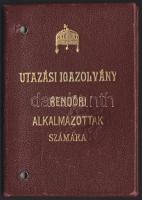 1936. Utazási Igazolvány rendőri alkalmazottak számára, fotóval