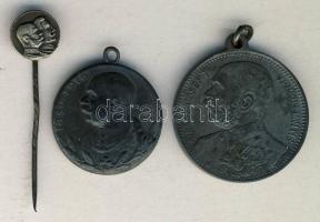 Ausztria ~1920. 2db klf Ferenc József emlékmedál + Ferenc József és II. Vilmos kitűző T:2