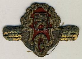 Csehszlovákia ~1930. Vasutas textiljelvény (52x76mm) T:2