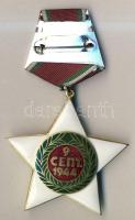 Bulgária "1944. szeptember 9. Érdemrend" I. osztálya mellszalaggal T:2 / Bulgaria "Or...