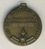 Olaszország I. Világháború 40. gyalogezred bologna Br emlékérem T:2 ph. / Italy World War I. 40th in...