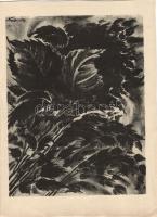 Ruzicskay György (1896-1993): Kőnyomat-papír 18x23 cm