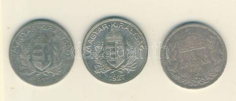 1915. 1K Ag + 1927. 1P Ag (2x) T:2,2-,3 ph.