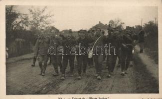 Military WWI Serbian soldiers singing