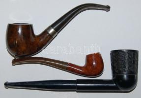 2 db gyökérpipa és 1 fapipa