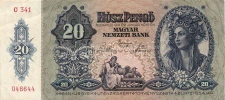 1930-46. 10P "V:H:" + 20P (2x) + 100P (2x) + 500P + 1000P bélyeg és bélyeg nélküli + 10.00...