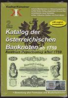 Kodnar/Künstner: Katalog der österreichischen Banknoten ab 1759 /Osztrák papírpénz katalógus 1759-től, benne magyar vonatkozású papírpénzekkel és formularekkal