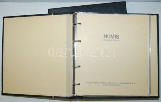 Numis gyűrűs éremtartó album betét-és elválasztó lapokkal (11db) és tokkal újszerű állapotban