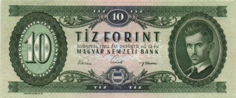 1962. 10Ft (2x) egymás utáni sorszámmal T:I