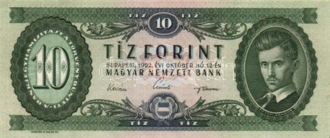 1962. 10Ft (2x) egymás utáni sorszámmal T:I