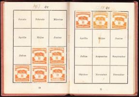 1917 Magántisztviselők és Kereskedelmi Alkalmazottak Országos Szövetsége Tagsági könyv 8 db szakszer...