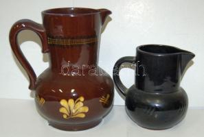 Vegyes mázas kerámia tétel bögrékkel és poharakkal