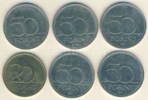2003-2007. 20Ft "Deák" + 50Ft (5x) 5klf emlékverete T:2