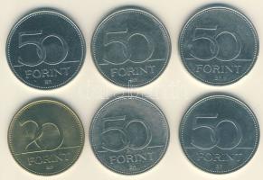 2003-2007. 20Ft "Deák" + 50Ft (5x) 5klf emlékverete T:2
