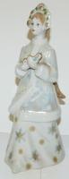 Orosz népviseletes festett porcelán figura hibátlan állapotban / Chinaware figure 25cm flawless condition