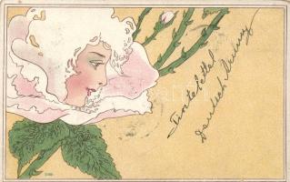 Art Nouveau litho (small tear)