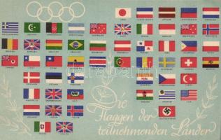 Berlin Olympic Games, country flags
