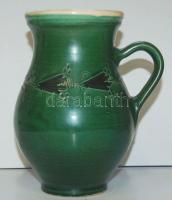 Zsűrizett iparművészeti mázas kerámia kancsó hibátlan állapotban / Ceramic jug 18cm flawless condition