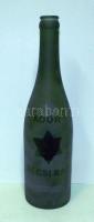 1910 "Nádor Pécsi Rak - Dreher-Haggenmacher - Részvény Serfőződék Budapest-Kőbánya" 0,45l-es sörösüveg 27cm magas