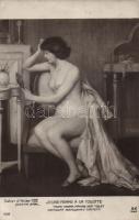 Young woman making her toilet, erotic s: Quentin Brin