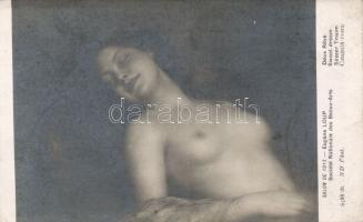 Erotikus meztelen művészlap s: Eugéne Loup, Sweet dreams, erotic nude art postcard s: Eugéne Loup