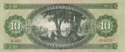 1949. 10Ft ferde előlapi nyomattal + 1957. 10Ft + 1960. 10Ft + 1962. 10Ft T:II-,III+