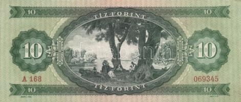 1949. 10Ft ferde előlapi nyomattal + 1957. 10Ft + 1960. 10Ft + 1962. 10Ft T:II-,III+