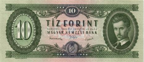 1949. 10Ft vágáshibás 164x73mm T:I