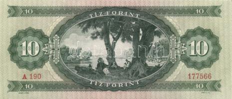 1949. 10Ft vágáshibás 164x73mm T:I