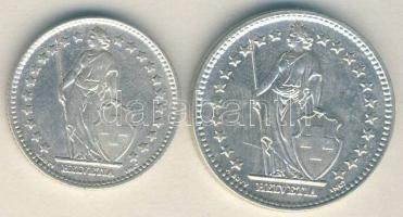 Svájc 1939. 1Fr Ag + 1944. 2Fr Ag T:1-