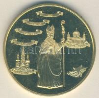 1991. Mindszenty József aranyozott emlékérem T:PP