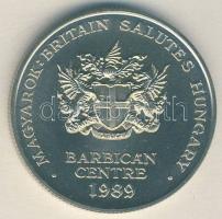 1989. "Barbican Center - Hungary" ffém emlékérem T:1 HUNGARIKA