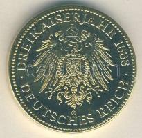 Németország DN. "Német fejedelmek és királyok / Wilhelm I." aranyozott emlékérem tanúsítvá...