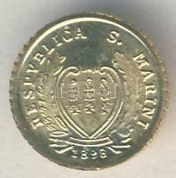 San Marino 1898. 5L modern Au mini utánzata 0,333-as  T:1- / San Marino 1898 5L gold modern mini rep...