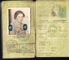 1938 Keményfedeles magyar útlevél / Hungarian passport