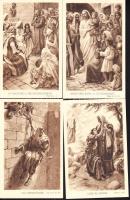 Bibliai sorozat 13 db képeslapból, megíratlanul, hibátlan állapotban, Harold Copping pinx.