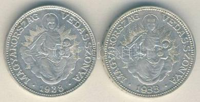 1933-1938. 2P Ag (2x) "Madonna" T:2-