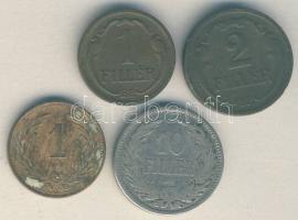 Kis ritkaság tétel, benne: 1892. 1f, 10f + 1929. 1f + 1933. 2f T:2,3