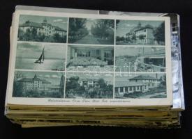 cca. 1950-60 100 db FF modern, magyar vidéki városképes lap, néhány régivel / 100 Hungarian countryside B/W town-view cards