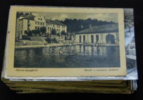 120 db FF modern, magyar vidéki városképes lap / 120 Hungarian countryside B/W town-view cards