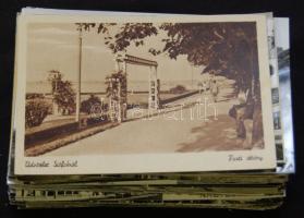 120 db FF modern, magyar vidéki városképes lap / 120 Hungarian countryside B/W town-view cards