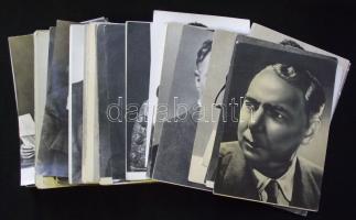 cca. 1960 90 db ismeretterjesztő kártya és képeslap híres, főleg magyar személyekről (színészek, irodalmárok, politikusok)