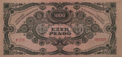 1945. 1000P "B" lemezhibás bélyeggel T:I